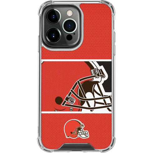 NFL Cleveland Browns Zone Block iPhone 16 Pro Clear Case